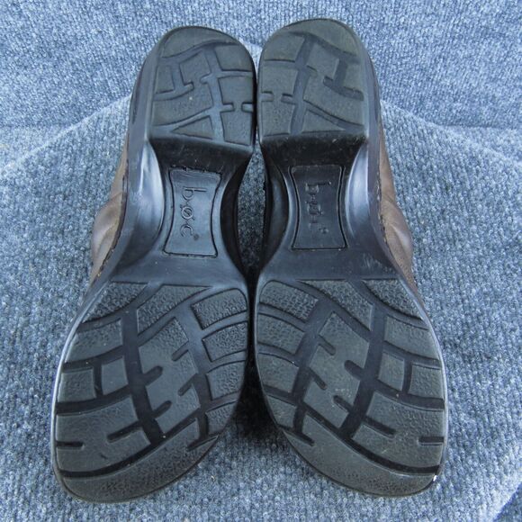 Born Concept Women Clog Shoes Brown Leather Slip On Size 7.5‎ Medium - Picture 7 of 9